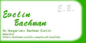 evelin bachman business card